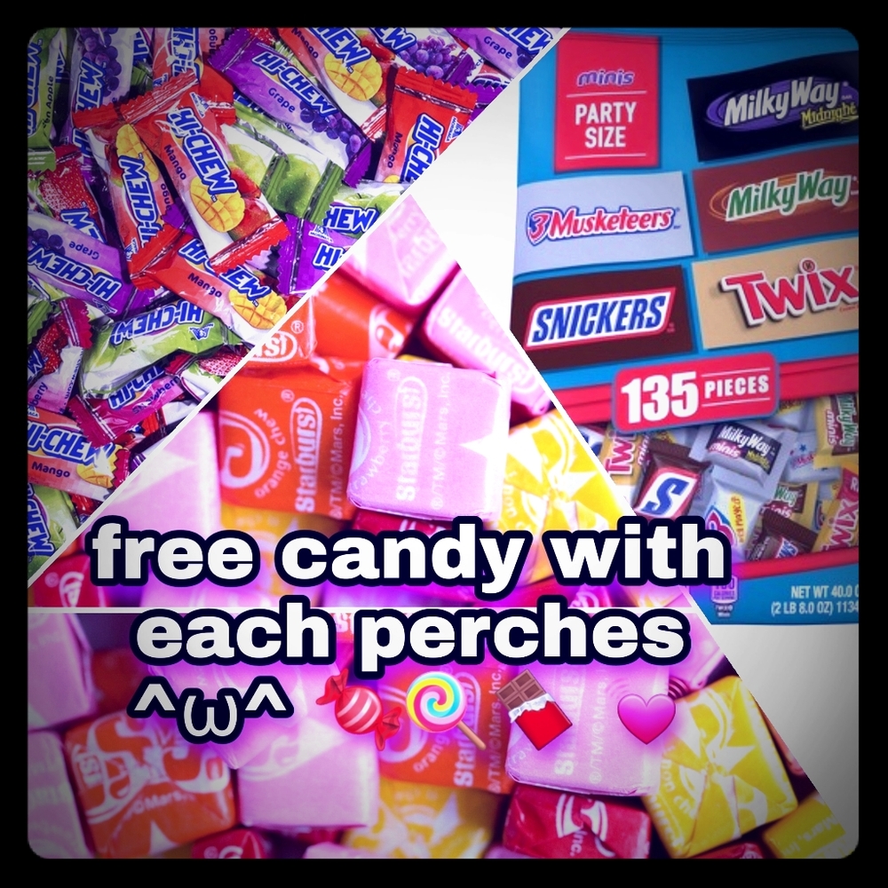 🍭!! Free candy with each purchase!!!🍬🍫ヽ(^。^)ノ
